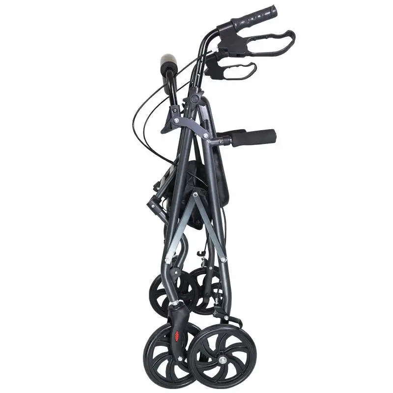Multi functional 4-wheel walker, foldable sitting style walker for the elderly, lightweight and stable