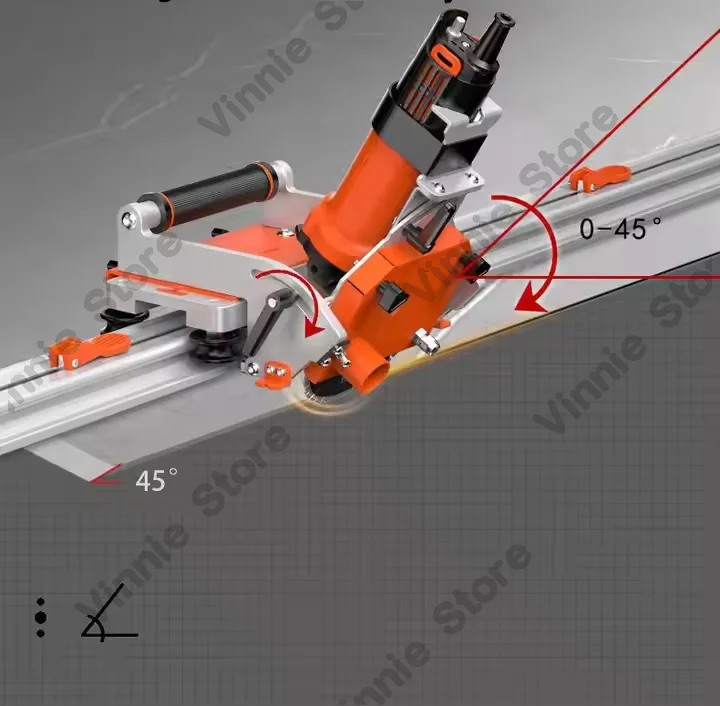TB 3500mm Electric Tile Cutter Portable Multifunctional 45 Degree Mitre Cutter With Rail Guide for Mitered or 90 Degree Cutting