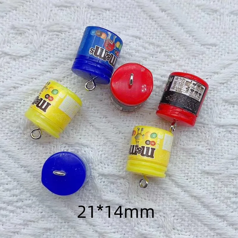 10 قطعة مصغرة Kawaii M صندوق الفول الراتنج السحر لصنع المجوهرات الاكسسوارات DIY المعلقات أقراط قلادة المفاتيح الديكور #4