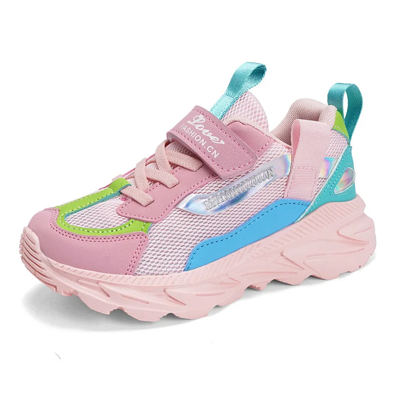 Girls 2024 Spring and Summer New Style Fashionable Lightweight Breathable Soft Casual Sports Shoes for Middle and Large Children