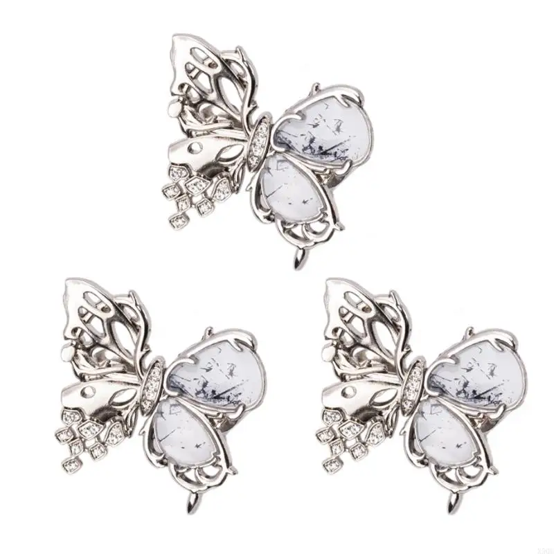 

3pcs Полая бабочка талия затягивающая кнопка подключения к булавке для свободных джинсов.