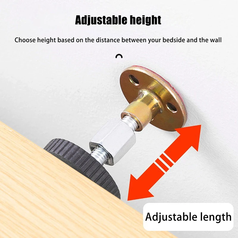 1pcs Self-adhesive Adjustable Thread Bed Frame Anti-Shake Tool Fixed Bed Anti-squeaking Telescopic Support Hardware