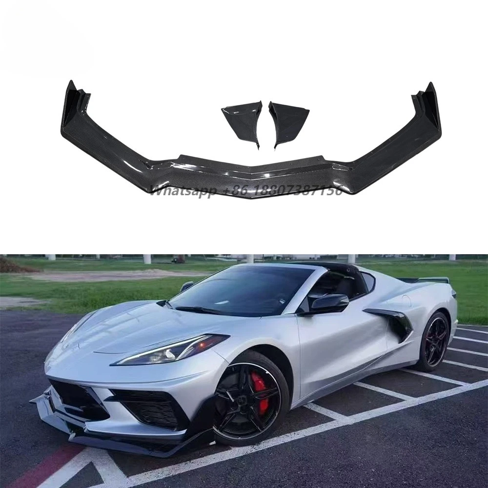 

High End Brand New Auto Parts Upgrade Car Bumper Bodykit Carbon Fiber Front Lip for Corvette C8