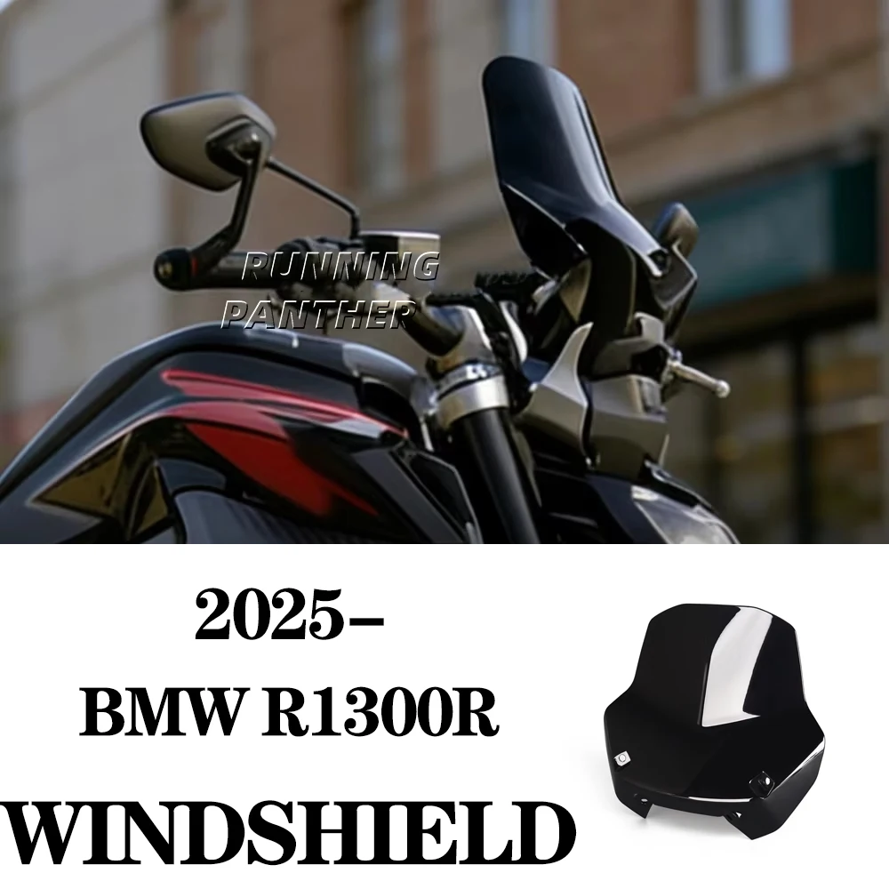 New Motorcycle Windscreen Windshield Visor Fly Screen Wind Deflector For BMW R1300R R1300 R 2025-2026