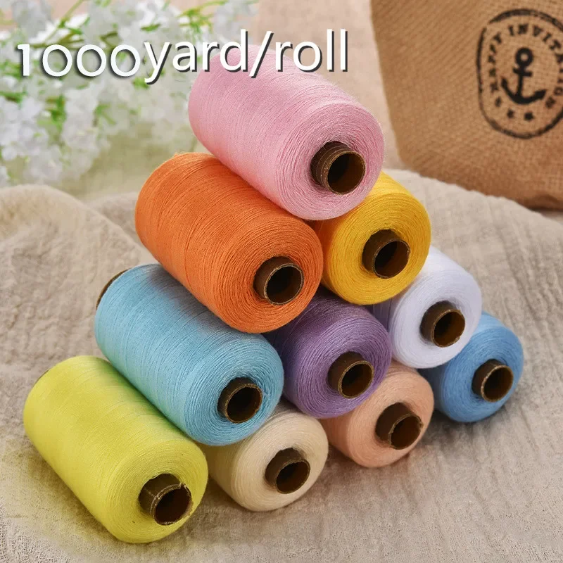 Mix 24Colors/Set High Quality Spool Sewing Thread 1000Yard/Roll Industrial Sewing Thread Machine Threads Sewing Accessories