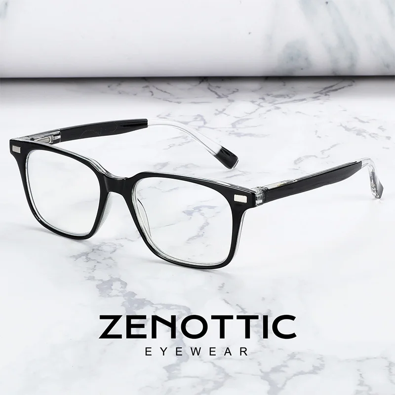 ZENOTTIC Fashion Trend Square Anti-Blue Light Men's Glasses Anti-Mobile Phone Computer Radiation