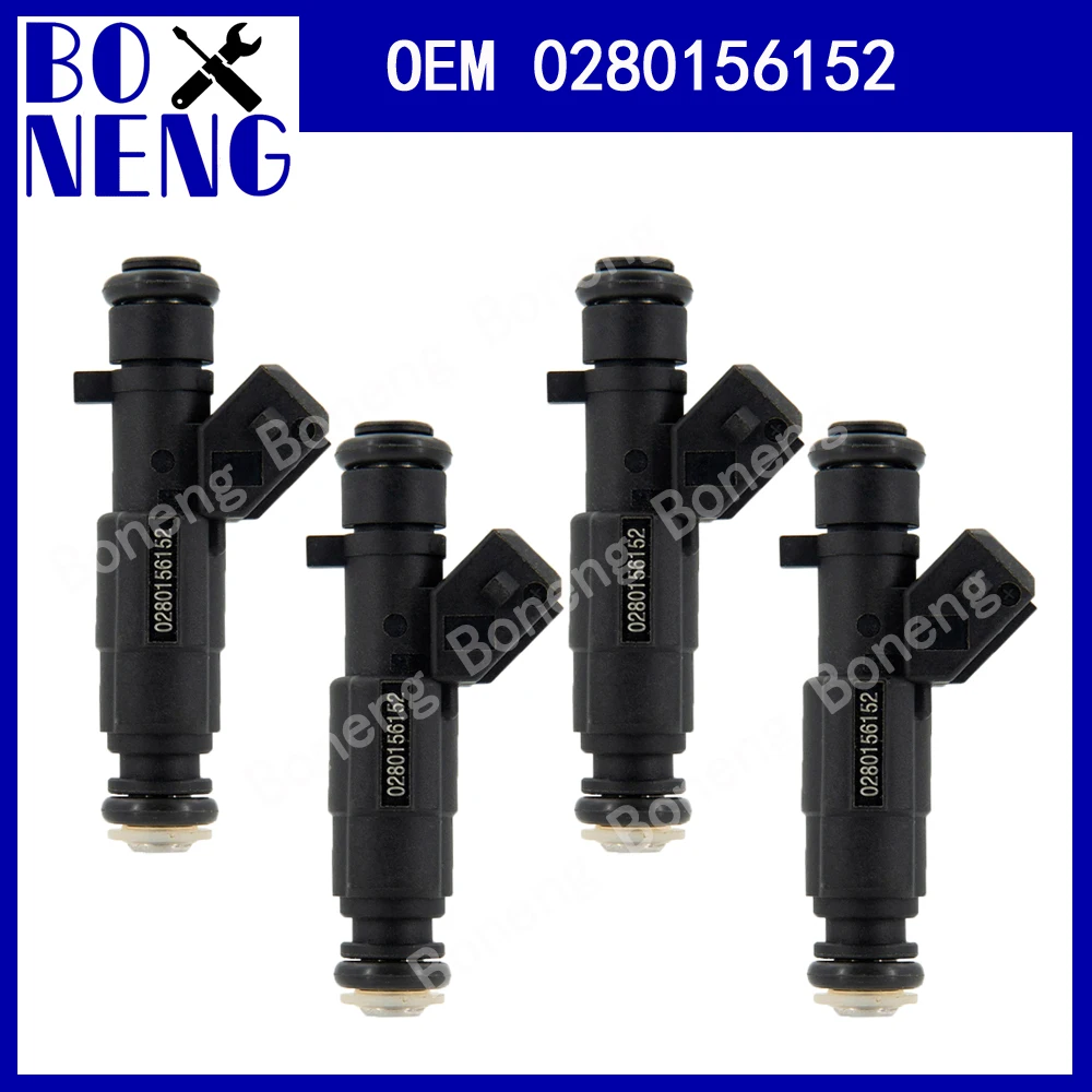 4 unids/lote OEM 0280156152   Inyector de combustible para GM CORSA / MERIVA 2004~2009 1.8 Fiat Stilo 1.8 8v 2002 93325238   Accesorios para automóviles