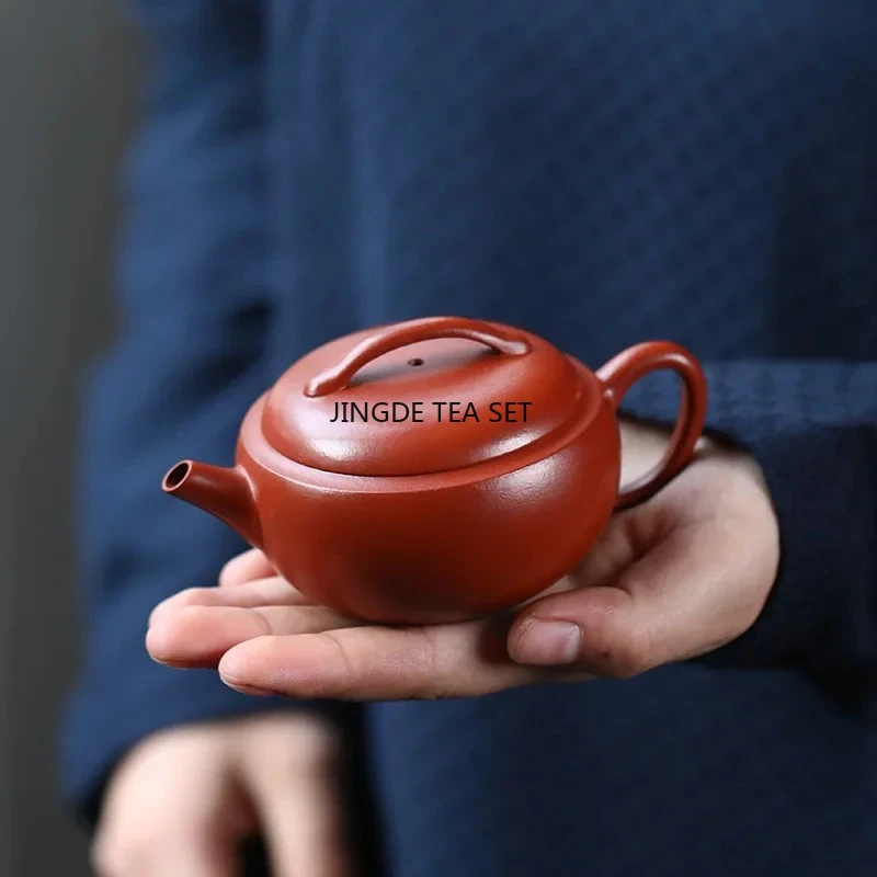 110ml Yixing Small Capacity Purple Clay Pot Handmade Raw Mineral Dahongpao Beauty Pot Kung Fu Tea Set