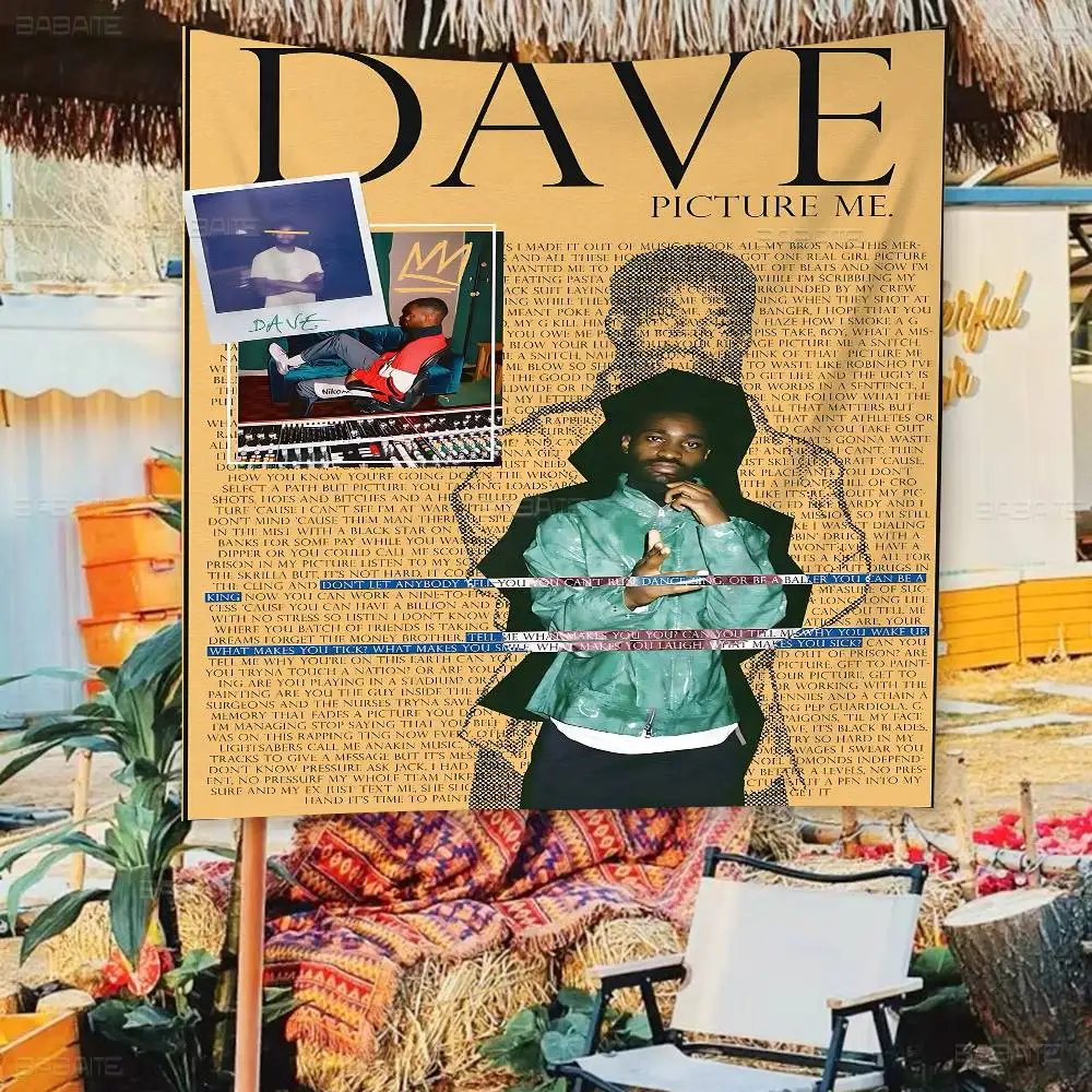 Pop Hip Hop Rapper Dave Large Size Flags Printing Patterns Interesting Birthday Party Decorations Banner