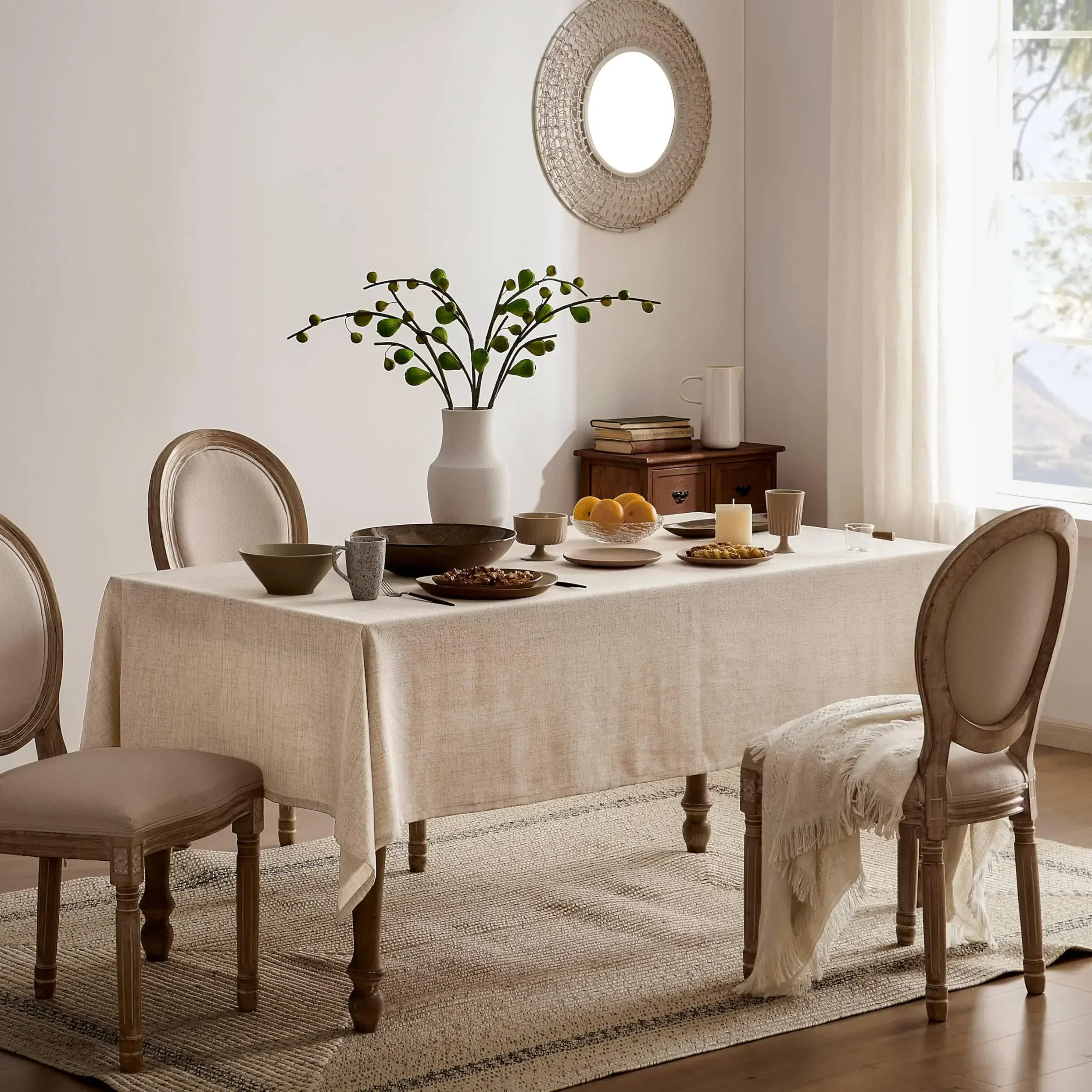 직사각형 테이블용 Boho 리넨 식탁보, 파티용 빨 수 - Linen Table Runner 리뷰 및 가격