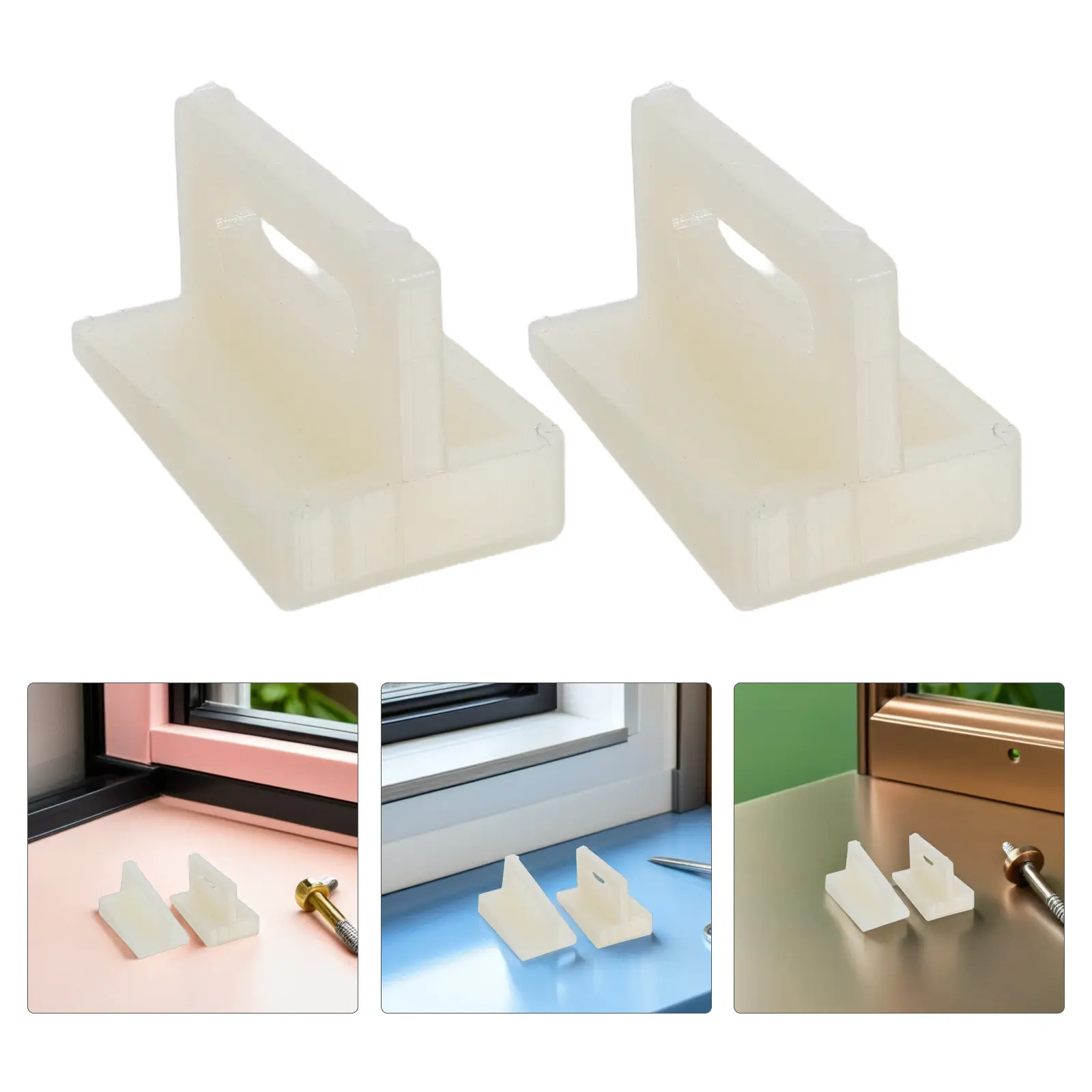 

10Sets Sliding Door Guide Heavy Duty Plastic Pocket Door Bottom Guide Anti-Derailment Silent Floor Mounted Track Stabilizer