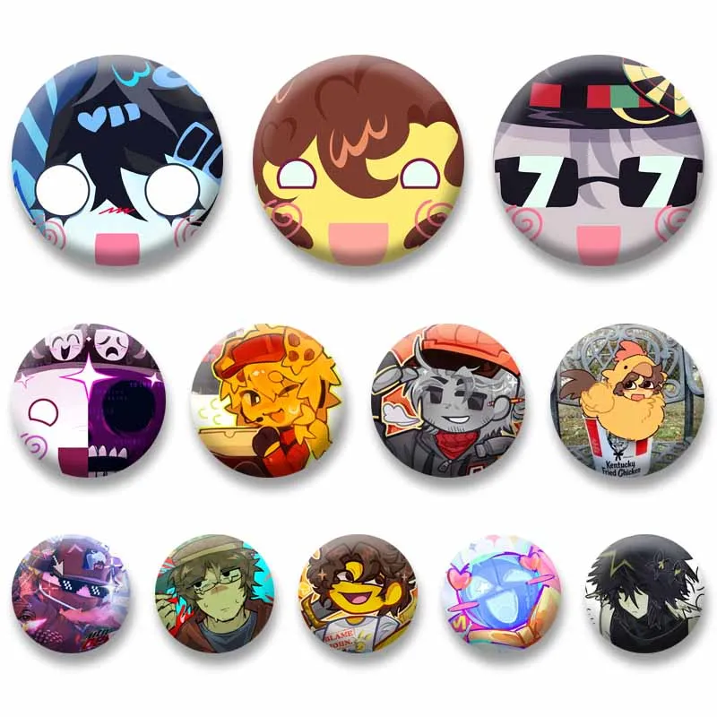 Funny Game ForsakenS Chance Shedletsky 007n7 Lapel Pins Customizable Cartoon Role Brooch Gift Creative Hat Lover Clothes Jewelry