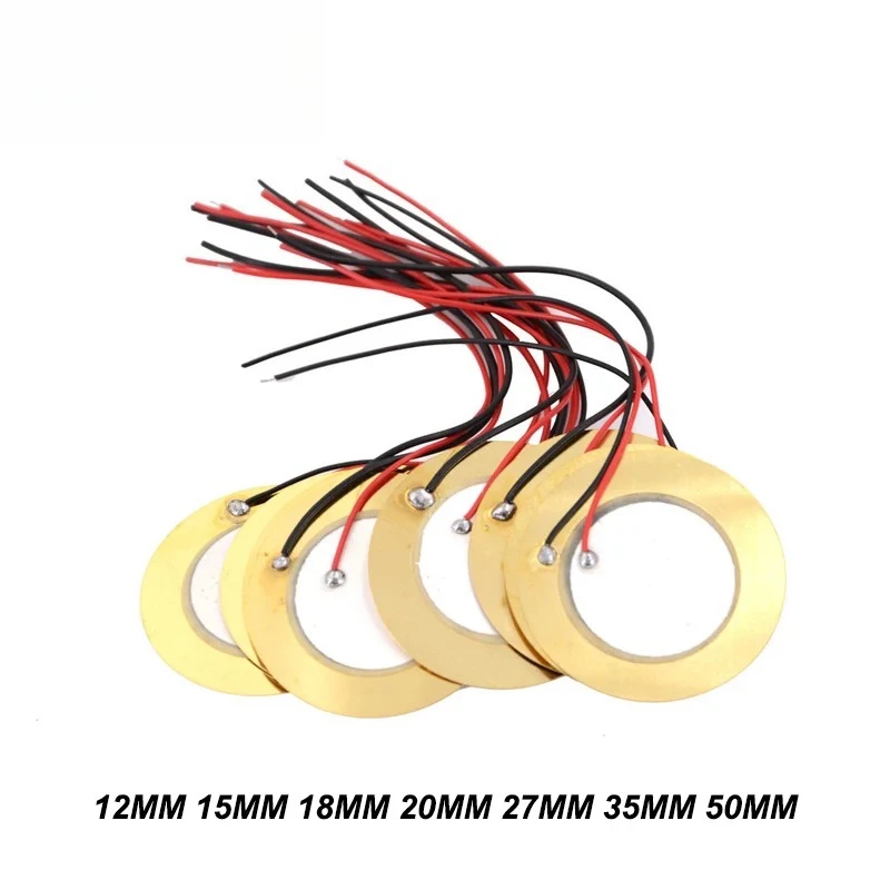 10PCS Buzzer Loudspeaker Piezoelectric Piezo Ceramic Wafer Plate Sounder Sensor Dia 15MM 18MM 20MM 35MM 50MM