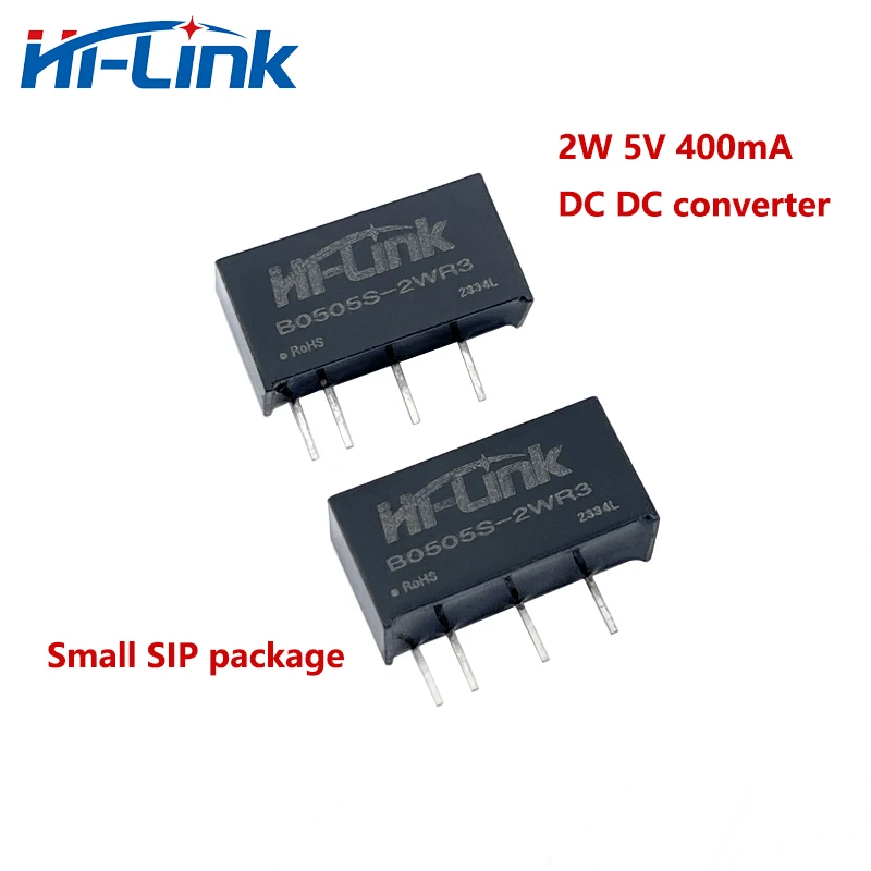 Free Shipping 50pcs/lot Mini Hi-Link B0505S-2WR3 2W 5V 400mA DC DC Isolated Power Supply Intelligent Module Step Down Smart Home