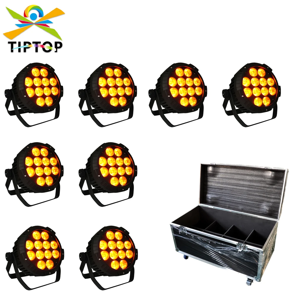 

8IN1 Flightcase Pack Waterproof IP65 LED Par DMX Light 12x18W RGBWA+UV 6In1 Wash For Outdoor Stage Disco Event Wedding Party