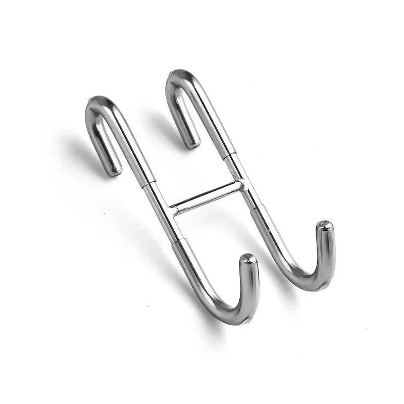 Stainless Steel Over Glass Door Shower Door Back Shower Towel Rack S-Shape Bathroom Bathrobe Hanger Holder Hooks