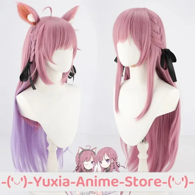 

Виртуальный идол VTuber Mikeneko Tricolor Cat Косплей Парик Cat Sister Аниме Ролевая игра Реквизит для вечеринки Синтетические волосы Термостойкое волокно