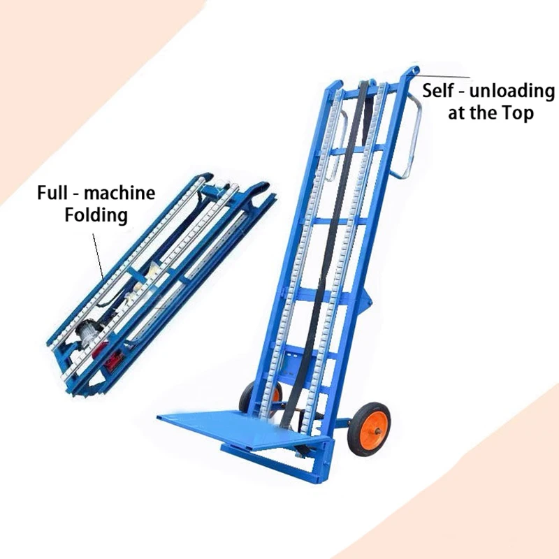 2M Loading Machine Hoist Building Electric Loading Machine Folding Lift Car Automatic Loading and Unloading