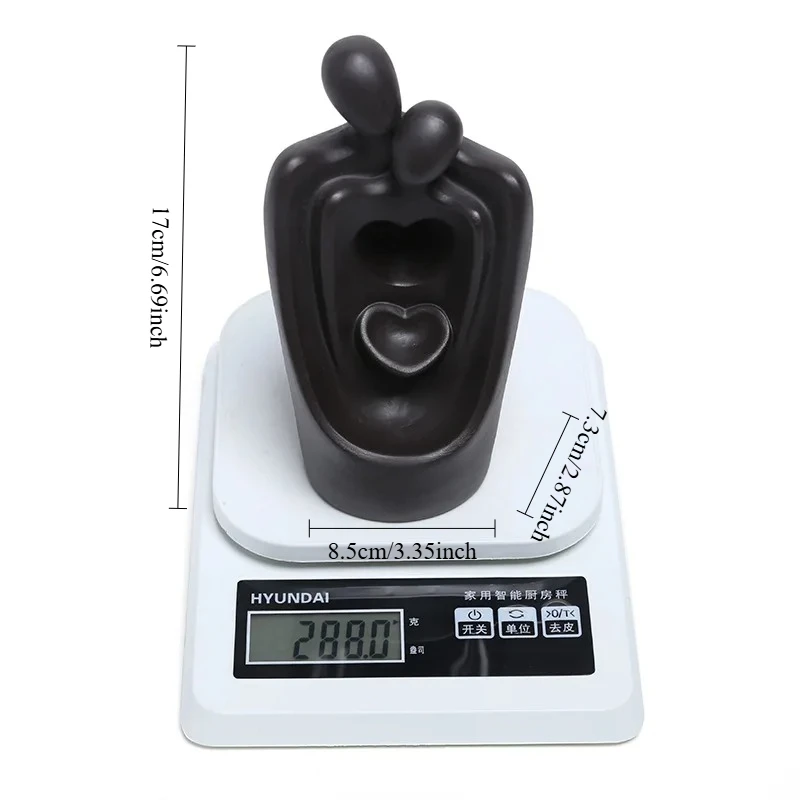 1Pc Lover Couple Ceramic Backflow Incense Burner, Home Decor Incense Holder Valentine's Day Gift (Without Incense)