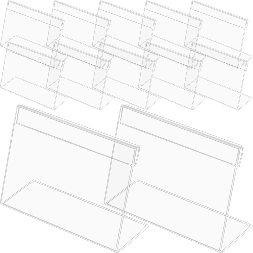 

20pcs Acrylic Sign Holder Small Display Stands For Table Number Menu Wedding Party Blank Signs Stand Scratch-Resistant Ad