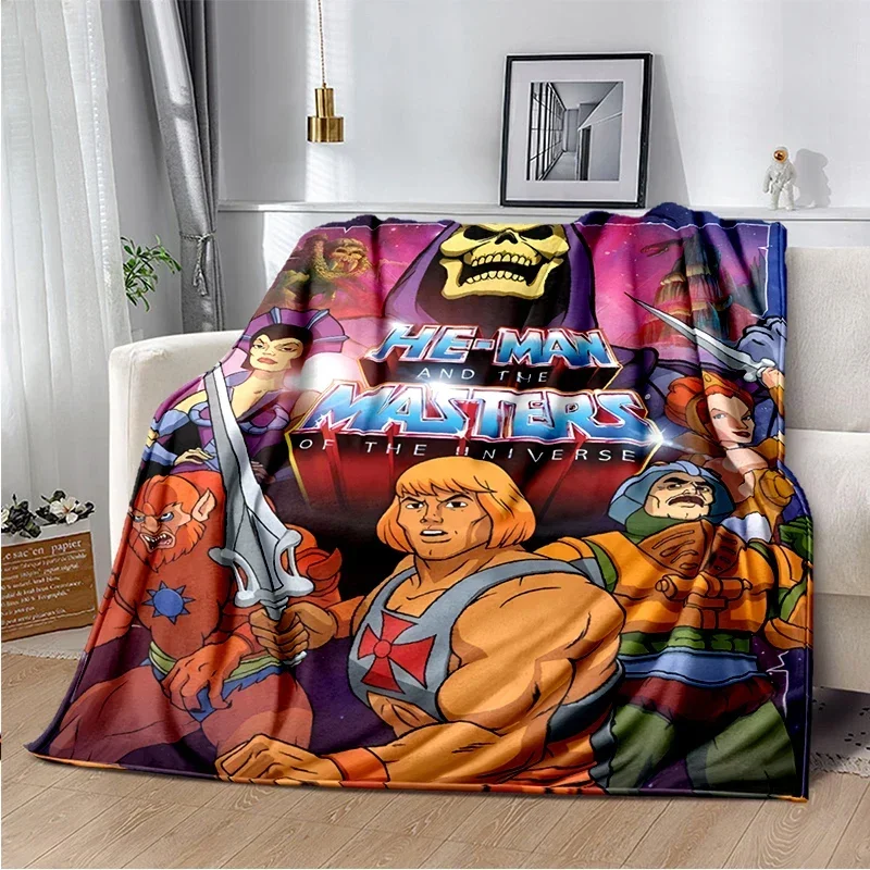 3D Printed Masters of The Universe Anime Blanket Cartoon He-Man Flannel Soft Comfortable  Living Room Sofa Bed s