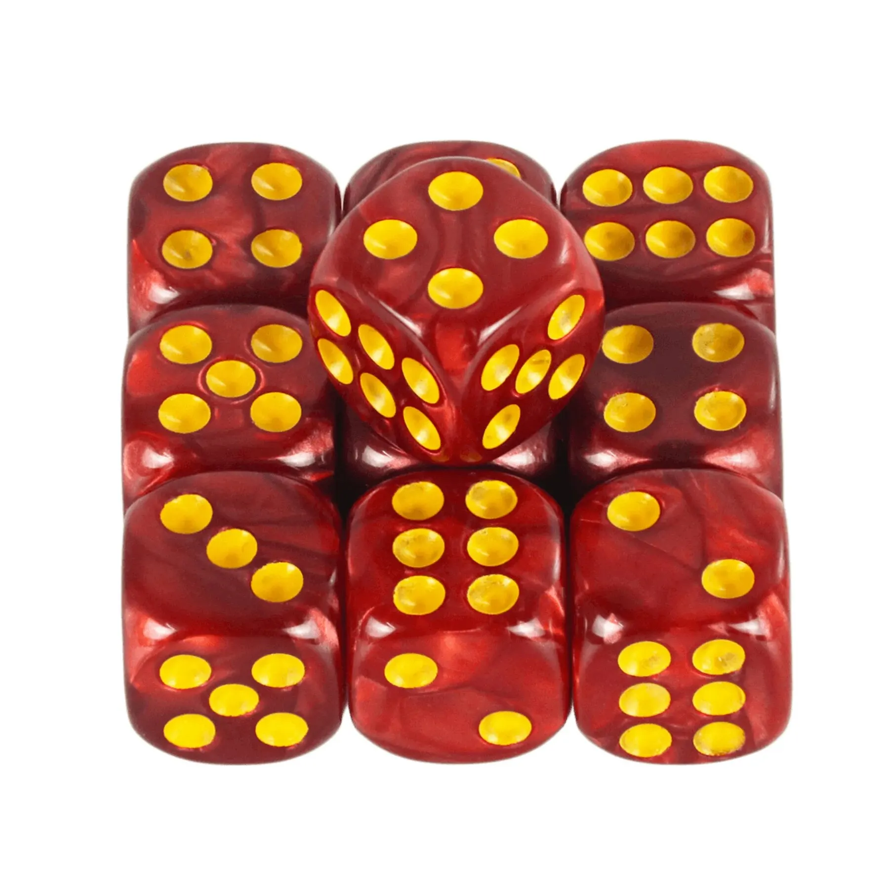 Premium Quality Round Dot D6 Dice Set for Table Board Gaming - 12mm Mixed Color, Pack of 10