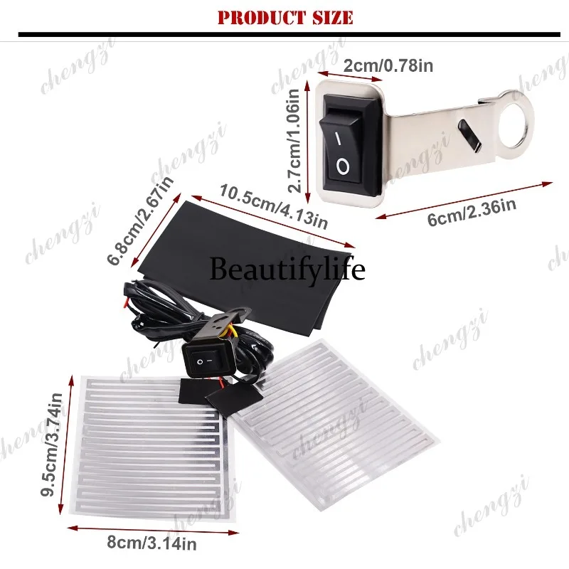 A69 aluminum alloy accessories 12V motorcycle switch electric heating handle cover constant temperature handle view 6