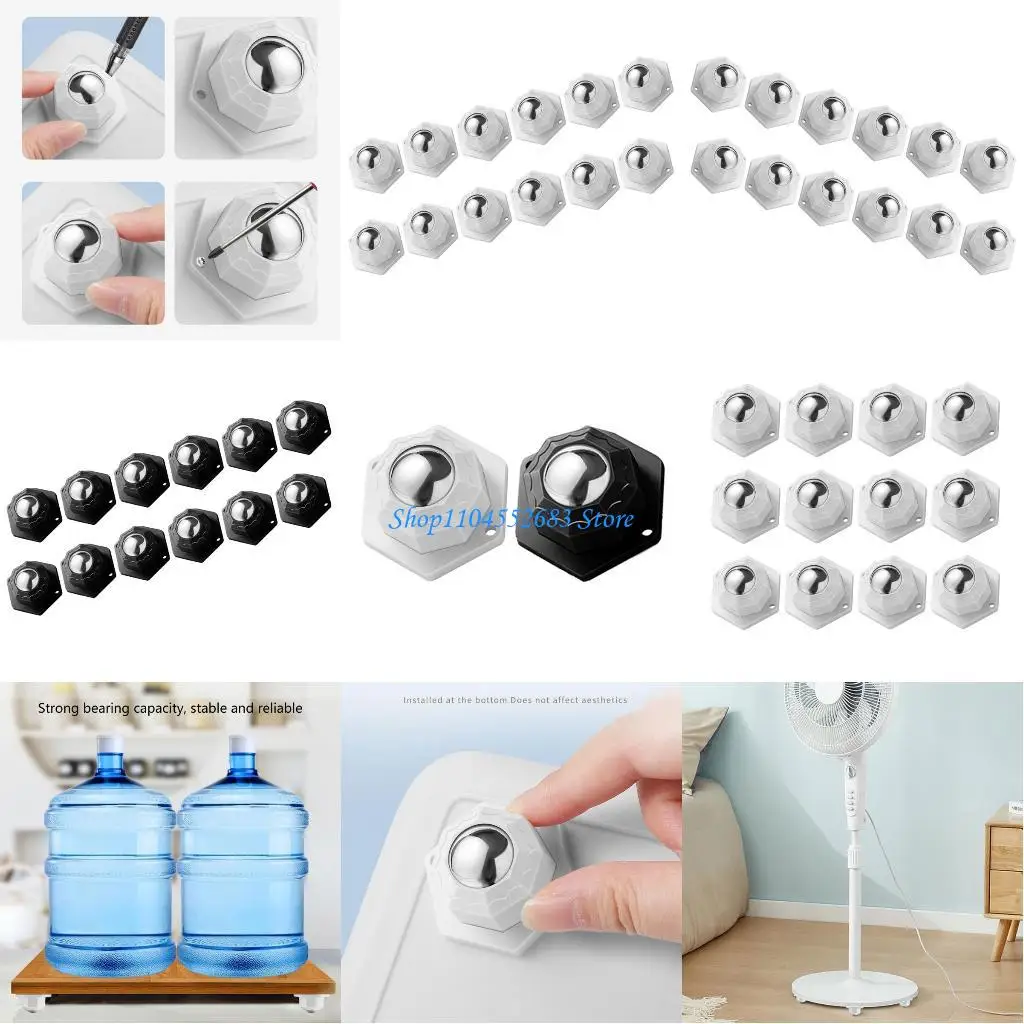 

Y6GD Set of 12 Rollers Secure & Long Servcie Furniture Wheel for Furniture