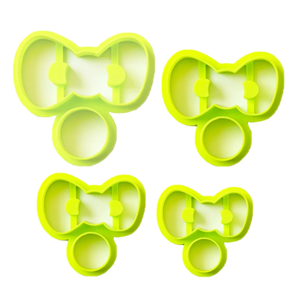 4 Sizes Bowknot Mold Set 3D Printed Mold Easy To DIY Bow Fondant,Clay Bow For Cake Decor,Cupcake Topper