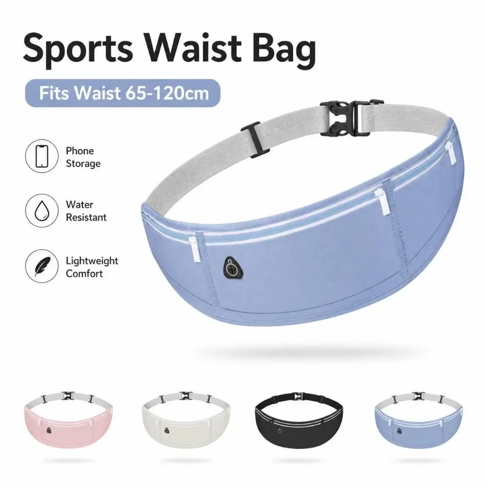 1Pcs Waterproof Sports Waist Bag Breathable Adjustable Waist Belt Bag Nylon Reflective Running Phone Bag