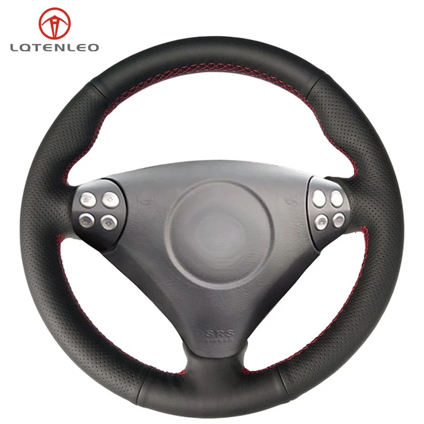 Black Artificial Leather Car Steering Wheel Cover for Mercedes Benz SLK-Class W170 W171 SLK 200 280 350 2004-2008 C230