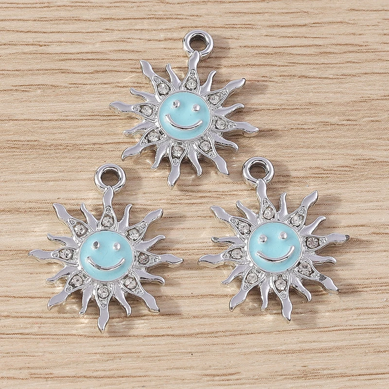Tusember 10 Stück Bunte Strass-Kristall-Sonnenanhänger für Ohrringe, Halsketten, Handgemachter Modeschmuck, Zubehör – Detail 6