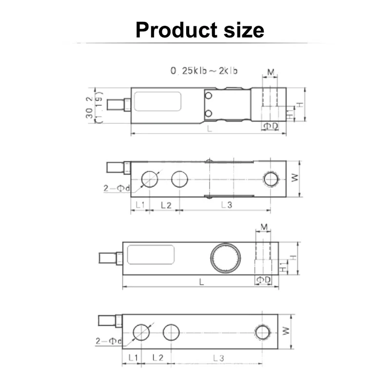 B8D High Precision Load Cell stainless steel weighingsensor weigh bridge sensor Electric Measuring Weight Sensors