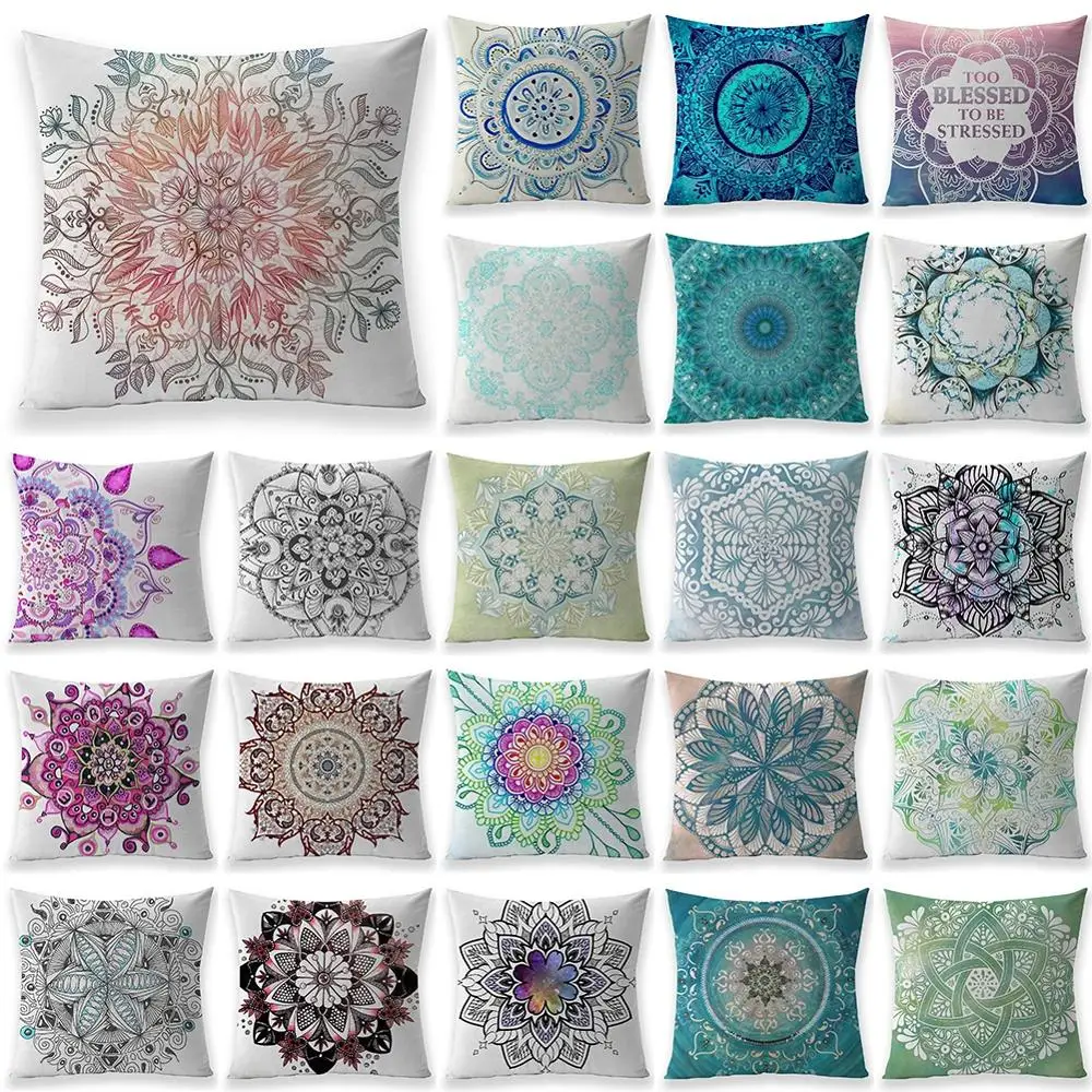 Boho Mandala Pillow Cover Seat Sofa Bedroom Living Room Cushion  Home Decor Gift Car  Accessories Ornament