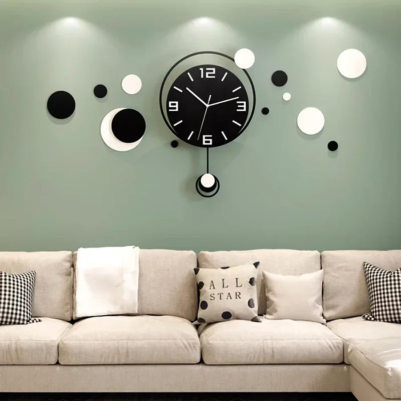 Living Room Wall Clocks Digital Large Art Mural Luxury Modern Wall Watch Nordic Creative Aesthetic Orologio Da Parete Home Decor