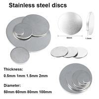 1 piece 304 Stainles Steel Round Plate Diameter 50mm-100mm Thick 0.5~2mm Circular Sheet 304 Disc Round Disk Circular Flat-plate