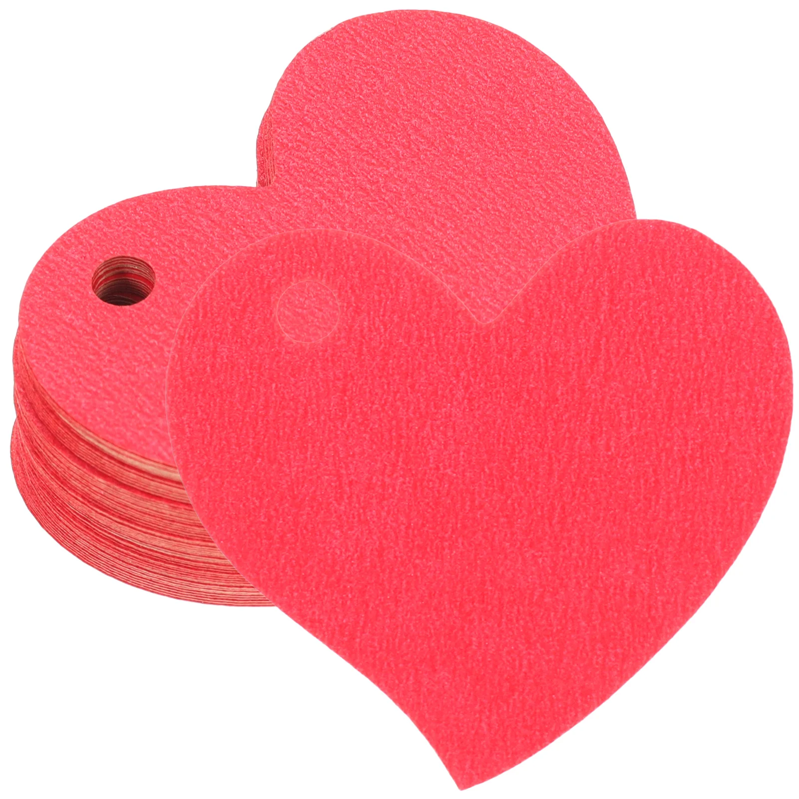 

50 Pcs Heart Shaped Kraft Paper Tags Red Valentine's Day Gift Labels Wedding Decor DIY Hanging Cards Smooth Surface