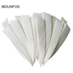 50pcs White Turkey Arrow Archery Feathers Shield Hunting Fletching Archery Accessories Crossbow Fletch Arrow Vanes