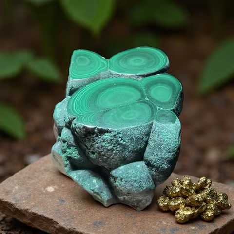 Natural Raw Malachite Stone Green Banded Ore Mineral Specimen Display Collector Grade Ornamental Decorative Gift Home Decor