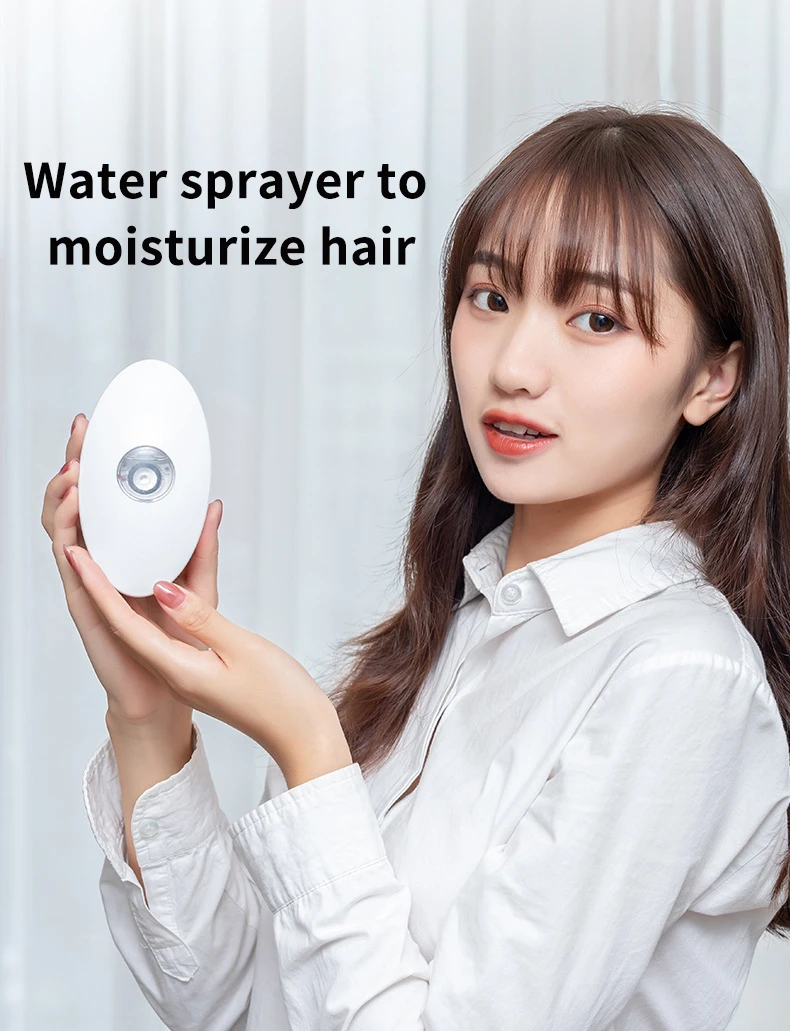 หวีนวดหนังศีรษะด้วยเครื่องพ่นน้ำเครื่องหนีบผมตรงแบบพกพา6000รอบต่อนาทีเครื่องนวดหนังศีรษะแบบถอดได้เครื่องนวดให้ความชุ่มชื้นผมเรียบ