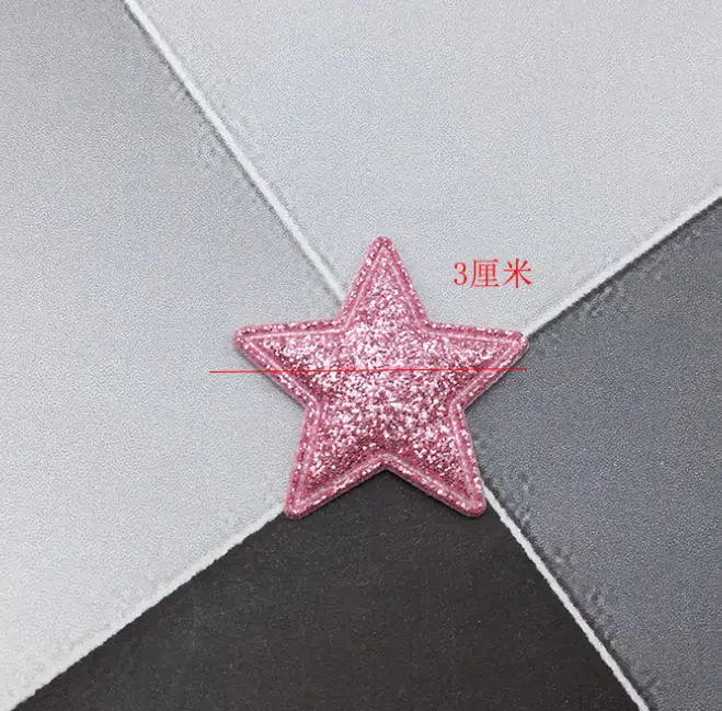 50 قطعة/الحزمة 3 سنتيمتر البريق التصحيح مبطن ورأى شكل نجمة الملابس زين الديكور مشبك شعر ذاتي الصنع ملحق لطيف متعدد الألوان شارة