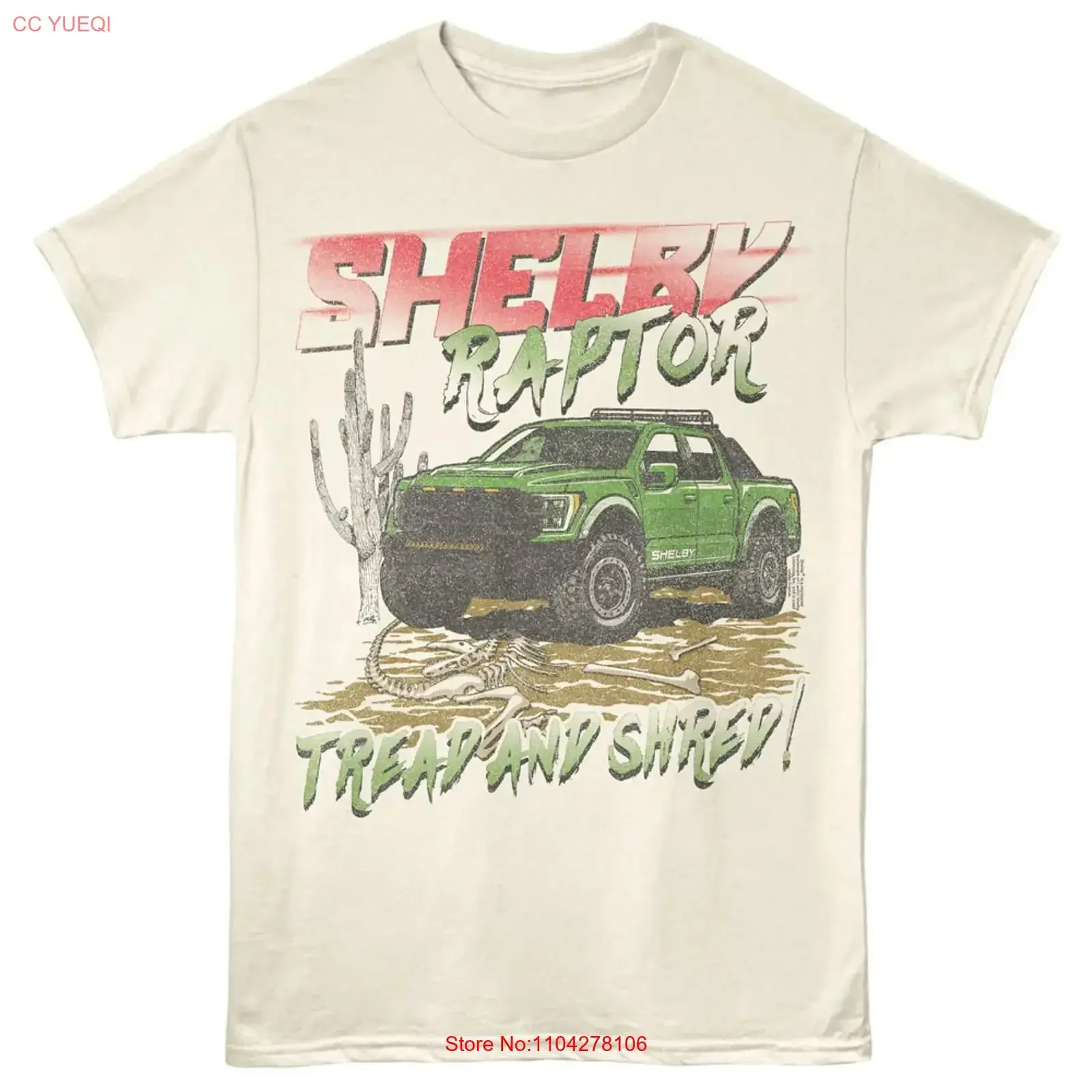 Camiseta Carroll Shelby American Muscle Raptor Truck Tread And Shred para hombre, ropa de diseñador de moda vintage lavada