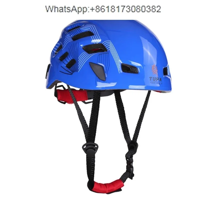 Climbing helmet, mountain climbing safety , rock climbing  cave exploration rescue, rapid descent and creek tracing helmet