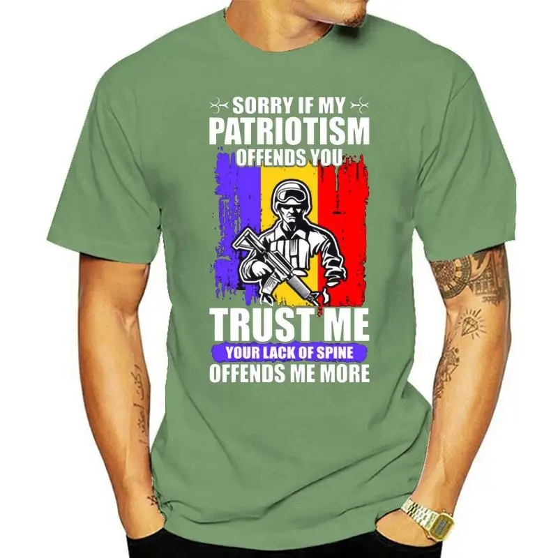 Fashion Sorry If My Patriotism Offends You Romanian T Shirt Men Letter Women T-Shirts 2023 Clothing