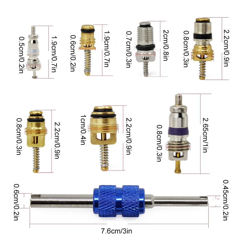 쉬운 설치 자동차 튜닝 액세서리, 내구성 밸브 코어 키트, 금속 튜닝 자동차 액세서리, 넓은 응용