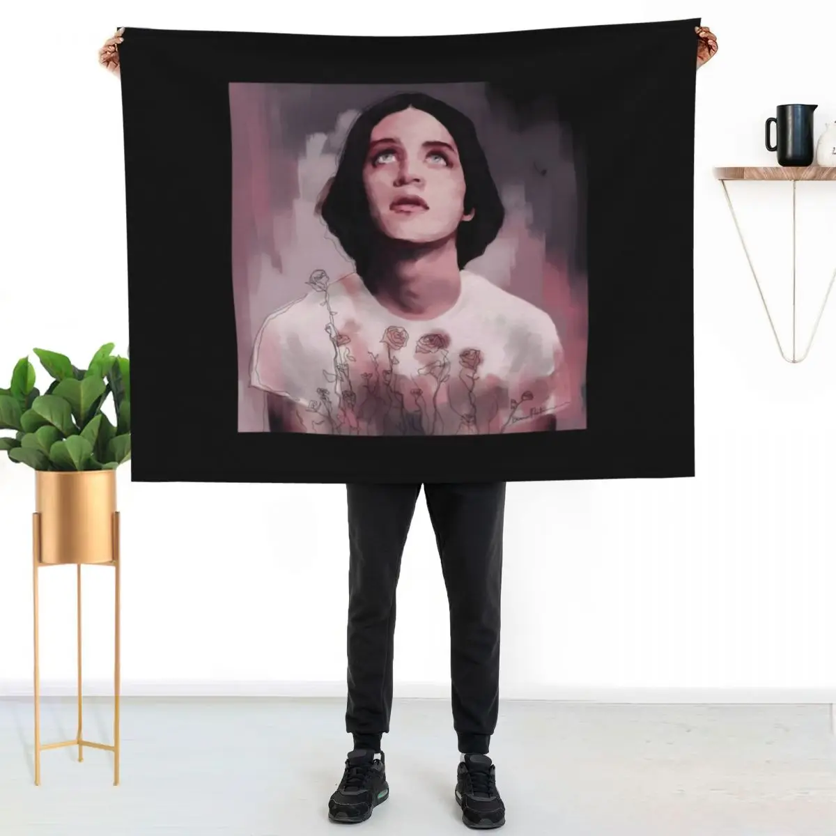 Brian Molko digital painting Throw Blanket blankets ands Decorative Sofas Furrys Luxury Brand heavy to sleep Bed covers Blankets