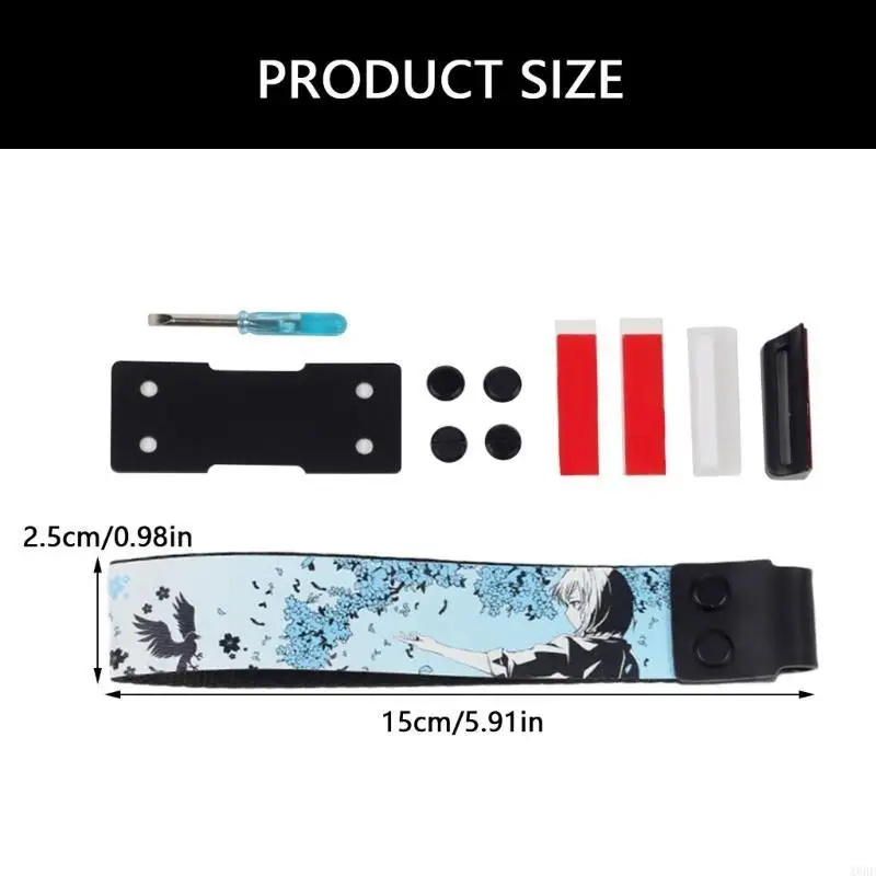 

652F Keyboard Strap Stylish Keyboard Carrying Ribbon With Adhesive Button Keyboard Lanyard Slings Topographic Patterm