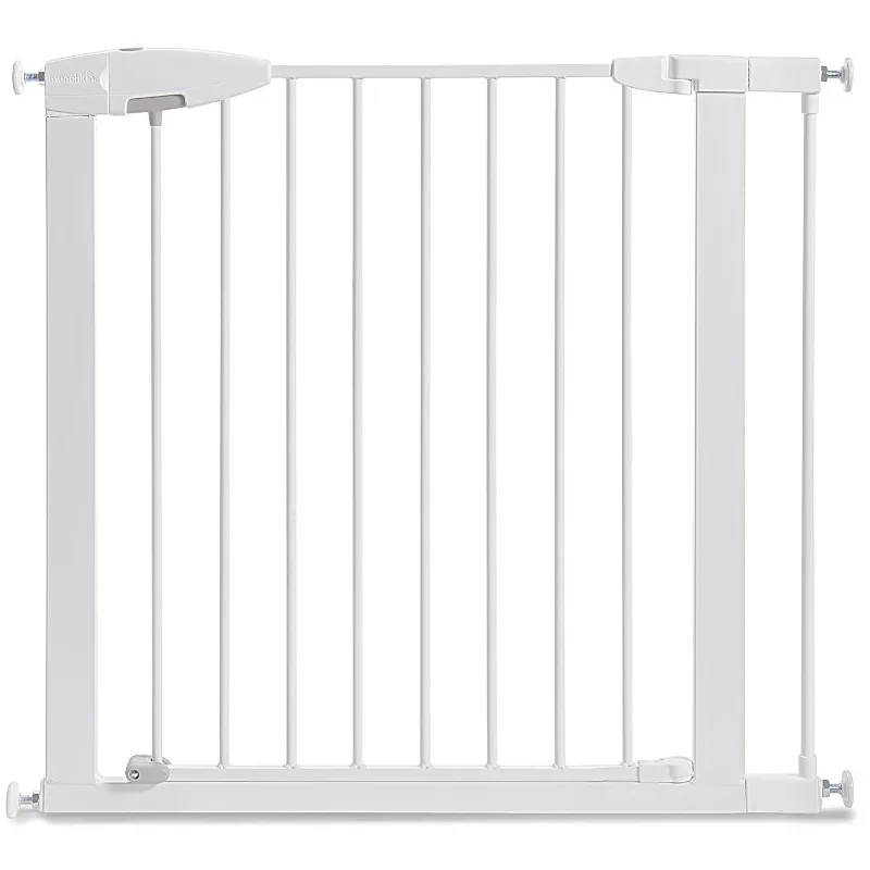 Easy Close Pressure Mounted Baby Gate for Stairs, Hallways and Doors, Walk Through with Door, Metal,35x29.5 Inch (1 Pack)