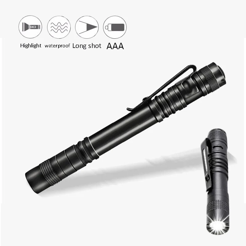 LED Portable Mini Flashlight 1 Switch Mode Led Flashlight with Pen Buckle for The Dentist and For Camping Hiking Out