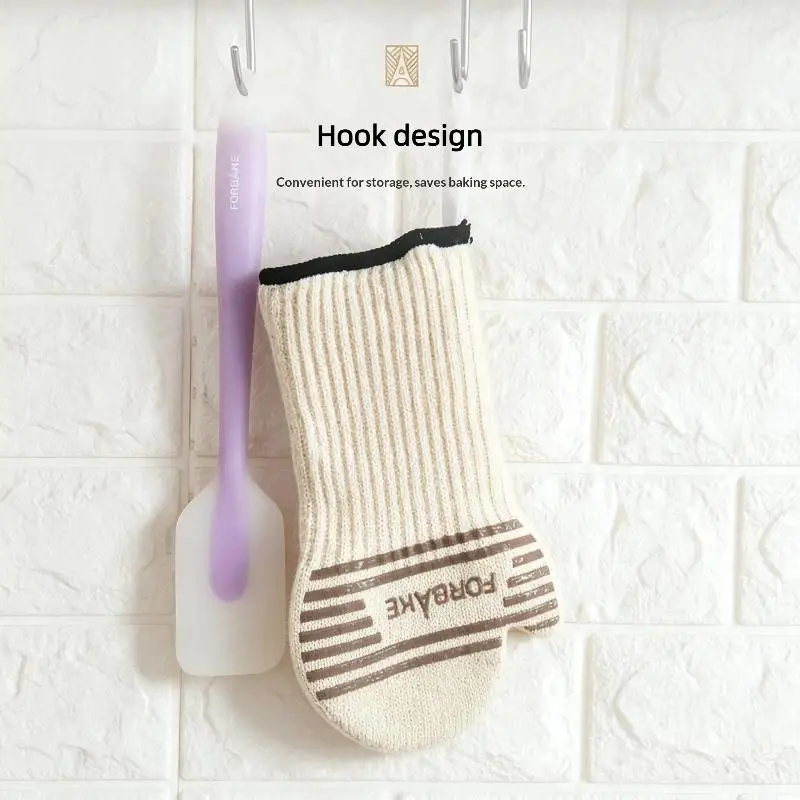 Hitzebeständige Handschuhe, 260 Grad Celsius, hitzebeständige Handschuhe, Exportqualität, Backhandschuhe, Mikrowellenhandschuhe, Küchenutensilien, dick – Detail 3